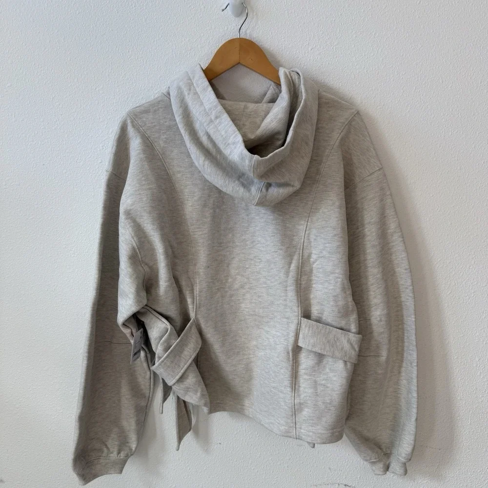 $128 NWT FREE PEOPLE‎  FOR the WIN CINCH HOODIE SWEATSHIRT TIES ~ M - Picture 5 of 12